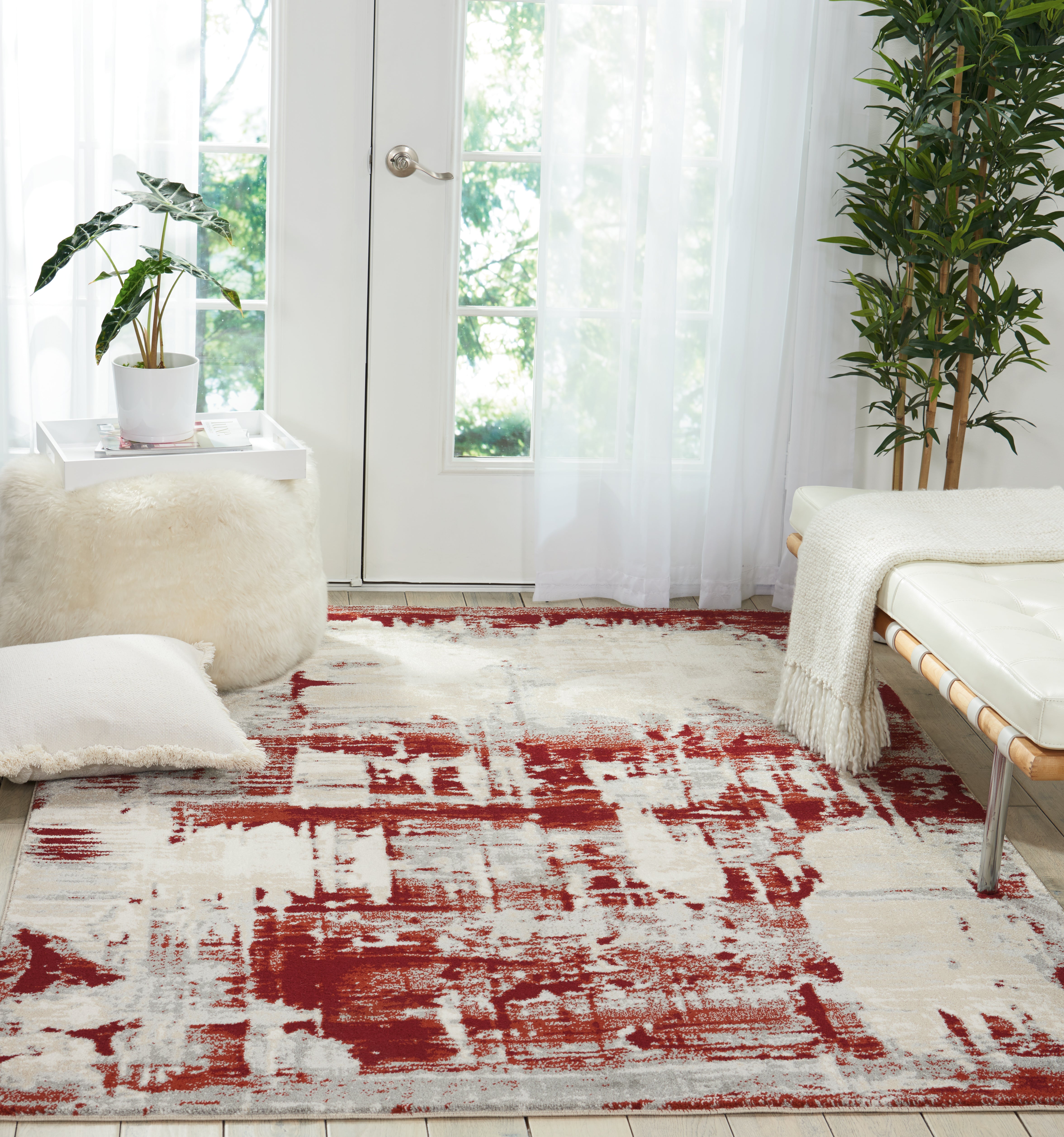 Nourison Maxell MAE14 Ivory Red Rug
